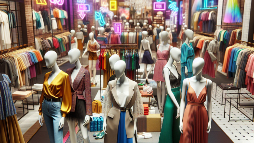 Prezentacja towarów w sklepie odzieżowym z pomocą materiałów POS